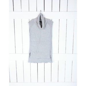 Vintage grey chunky knit pullover sleeveless tunic sweater/Banana Republic